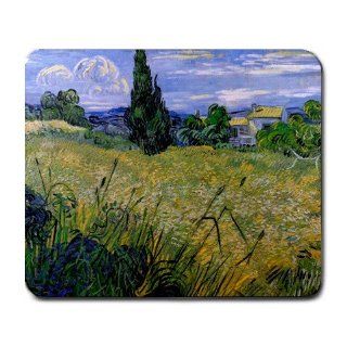Green Wheat Field with Cypress By Vincent Van Gogh Mouse