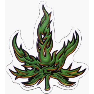 Tribal Marijuana Pot Leaf   Sticker / Decal    Automotive
