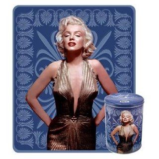 Marilyn Monroe Saphire Blue 2pc Throw Blanket Fleece
