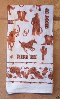 Horse Flour Sack Towel Kay Dee Ride The Range Pattern