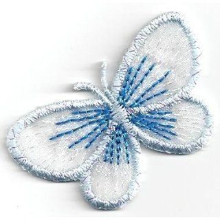 Butterfly, Light Blue w/Glitter Accents   Iron On