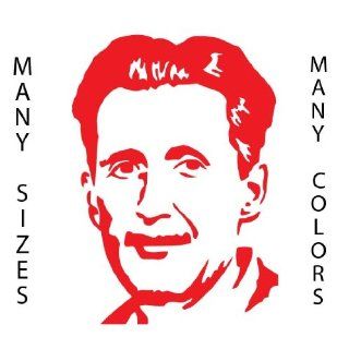 12 High   Red   George Orwell Self Adhesive Vinyl Decal