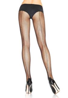  Size Black Nylon Fishnet with Backseam Queen 1x Only Hosiery