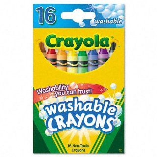 Crayola  Washable Crayons, Regular Size, 16 Colors per