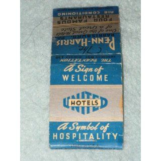 Vintage Matchbook   Penn Harris Hotel   United Hotels Of