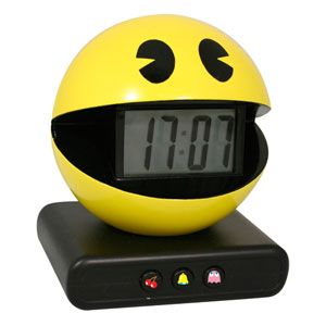 New 80s Retro Pacman Alarm Clock Pac Man