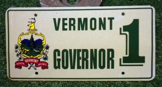 Vermont Governor License Plate 1981 Vintage Gov Richard Snelling