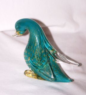 Vintage Murano Barbini Art Glass Duck