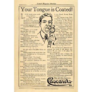 1906 Ad Sterling Remedy Co. Cascarets Coated Tongue