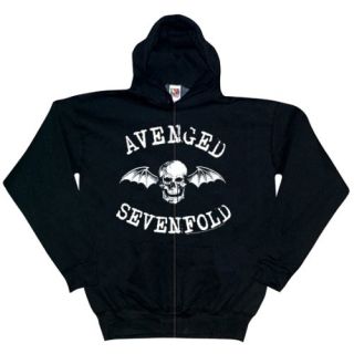 Avenged Sevenfold   Classic Deathbat Zip Hoodie Clothing