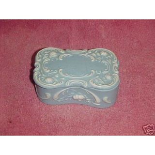 Blue Rectangular Porcelain Trinket Box 