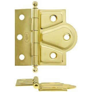 Half Mortise Hinges. Pair of 2 1/2 Half Surface Cabinet Hinges With