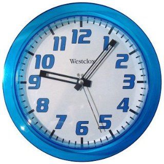 Westclox 32004BL 7 3/4 Blue Translucent Wall Clock Home