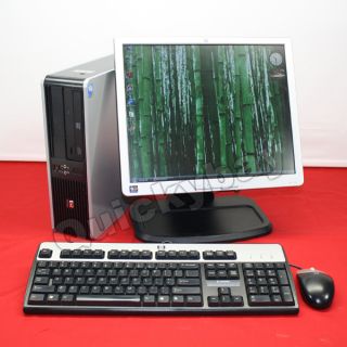 HP DC7900 Computer Core 2 Duo 3 0 4GB 80 GB Windows 7 17 LCD Monitor