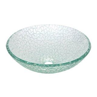 Princeton Brass PCV1616RCC bowl shape tempered glass vessel sink