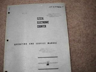 HP 5233L Electronic Counter Operating and Service Manual