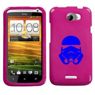 HTC ONE X BLUE STORMTROOPER ON PINK HARD CASE COVER