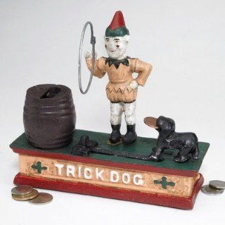 Circus Clown and Trick Dog Authentic Foundry Iron