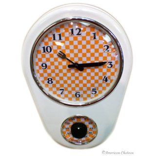 Retro 50s 50s White Designer Kitchen Timer Wall Clock