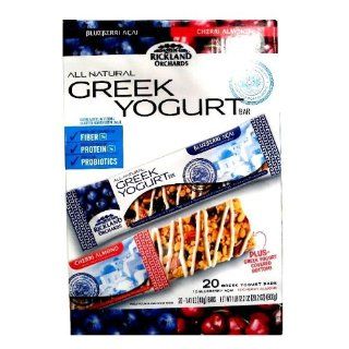 All Natural GREEK YOGURT BARS 20 pack (10 Blueberry & 10 Cherry Almond