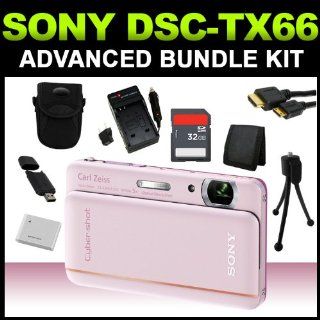 SONY DSC TX66 (Pink) 18 MP 3.3TP LCD 5X Optical Zoom