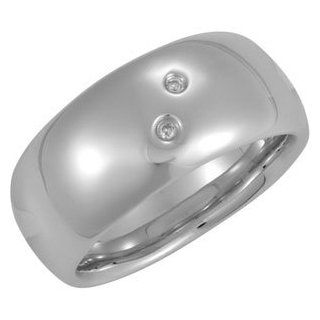 02 Ct Tw Diamond Ring Sterling Silver Size 09.00 .02 Ct Tw Diamond