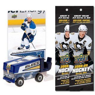 NHL Mini Zamboni w/ Trading Card & 2 08 09 1 Fat Packs St