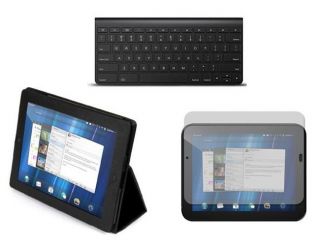 HP Bluetooth Keyboard + Flip Stand Case + Screen Protector Film for HP