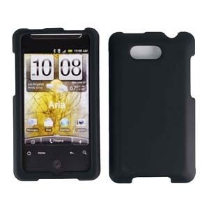HTC Aria Rubberized Black Hard Cover Phone Case