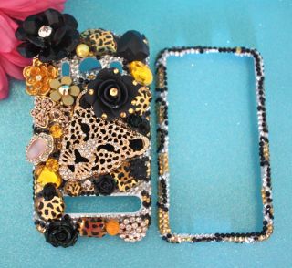   LEOPARD HTC EVO 4G CRYSTAL JUICY CUTE BLING DECO 3D PHONE CASE COVER