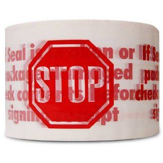  Stop Sign Packing Tape 2 inch 110 Yards 36 Rolls/case