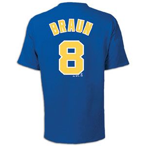 Majestic MLB Name and Number T Shirt   Mens   Ryan Braun   Brewers