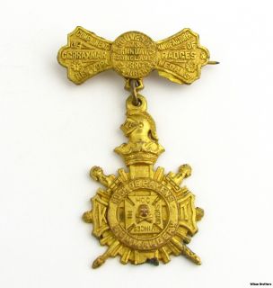 Knights Templar   Vintage 1800s Souvenir KT Cross Medal York Rite