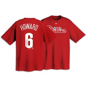 Majestic MLB Name and Number T Shirt   Mens   Ryan Howard   Phillies