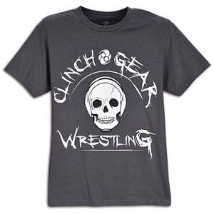 Clinch Gear Skull T Shirt   Mens   Wrestling   Clothing   Charcoal