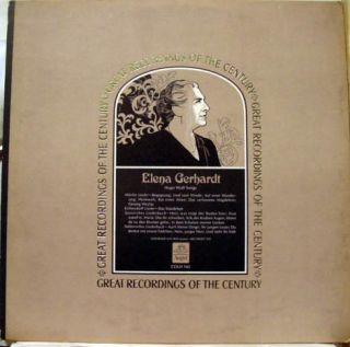 Elena Gerhardt Hugo Wolf Songs LP Mint COLH 142 Vinyl Record