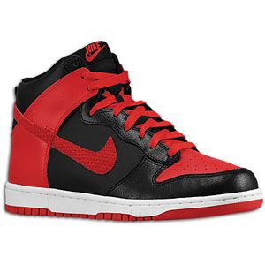 Nike Dunk High   Mens   Basketball   Shoes   Black/Sport Red/White