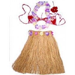 New Hawaiian Hula Dance Costume Teen Natural Colored Grass Skirt