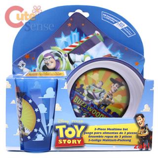 Toy Story Buzz Woody Kids Dining Dinner Ware Plate Bowl Thumbler 3pc