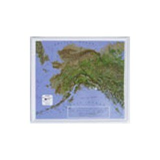 Alaska Raised Relief Map NCR Style with OAK WOOD Frame