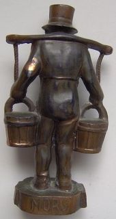  Metal Figurine Paperweight HUMMEL MORS German Man Water Buckets