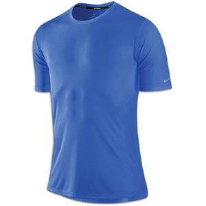 Nike Dri Fit Softhand S/S Running T Shirt   Mens   Signal Blue/Signal
