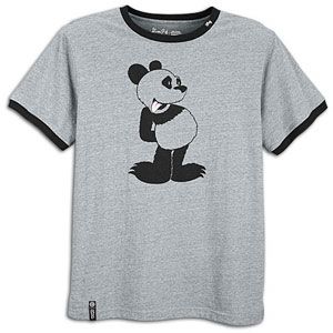 LRG Pucky Panda S/S Knit   Mens   Casual   Clothing   Charcoal