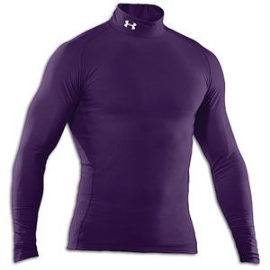 Under Armour Coldgear Game Day Compression Mock   Mens   Purple/White