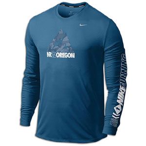Nike Dri Fit Running Heritage L/S T Shirt   Mens   Running   Clothing