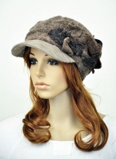 M31 Double Flowers Winter Wool Fashion Womens Hat Beanie Ski Cap