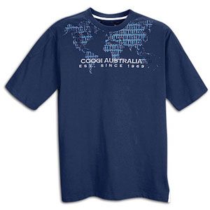 Coogi Brand Nation Map S/S T Shirt   Mens   Casual   Clothing   Navy