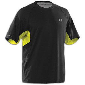 Under Armour Coldblack Run S/S T shirt   Mens   Black/High Vis Yellow