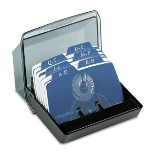 Rolodex  Petite Covered Tray Card File Holds 125 2 1/4 x