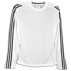 adidas Response Long Sleeve T Shirt   Mens   White/Black/Light Onix